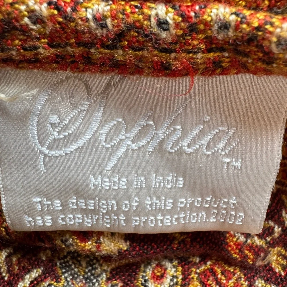 Sophia Paisley Pashmina Shawl Wrap Fringe Earth Tones Made in India Boho Scarf